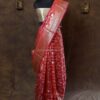 Flamingo Pink silk paudi saree