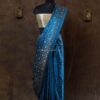 navy blue silk saree