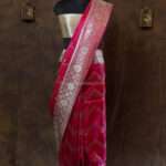 Rani color banarasi rang kart silk saree