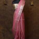 Light Pink banarasi Silk paudi buti saree
