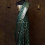 Moss Green Banarasi Silk Paudi Saree