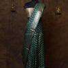 Moss Green Banarasi Silk Paudi Saree