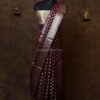 Royal Maroon Banarasi silk Paudi Saree