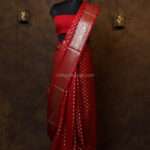 Royal red banarasi silk paudi saree