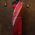 Royal red banarasi rang kart silk saree