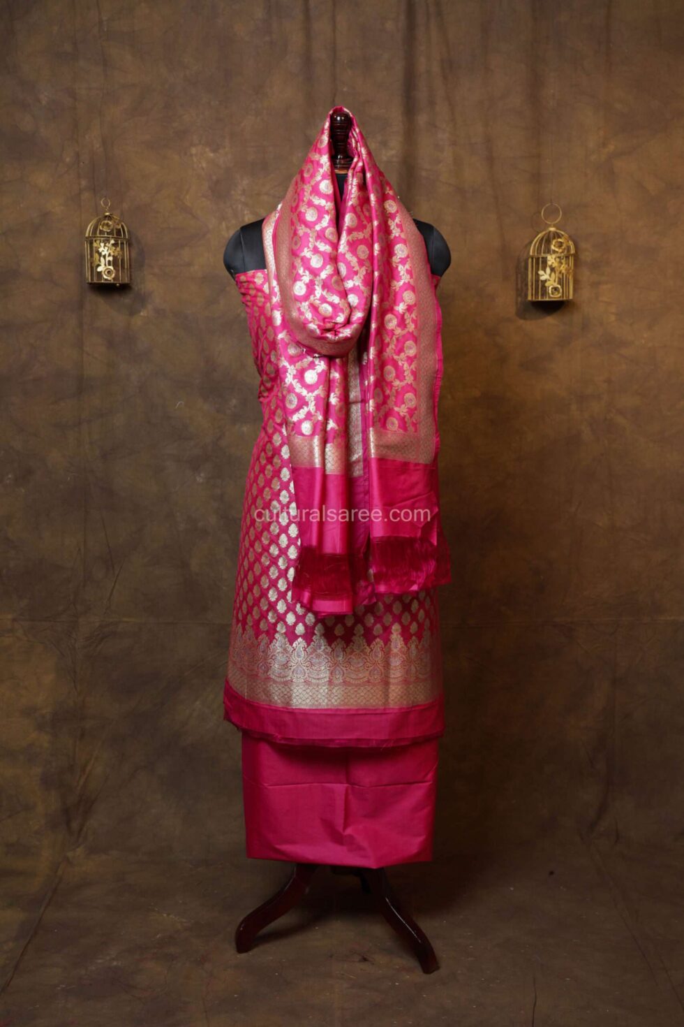 Royal Pink Banarasi ladies suit