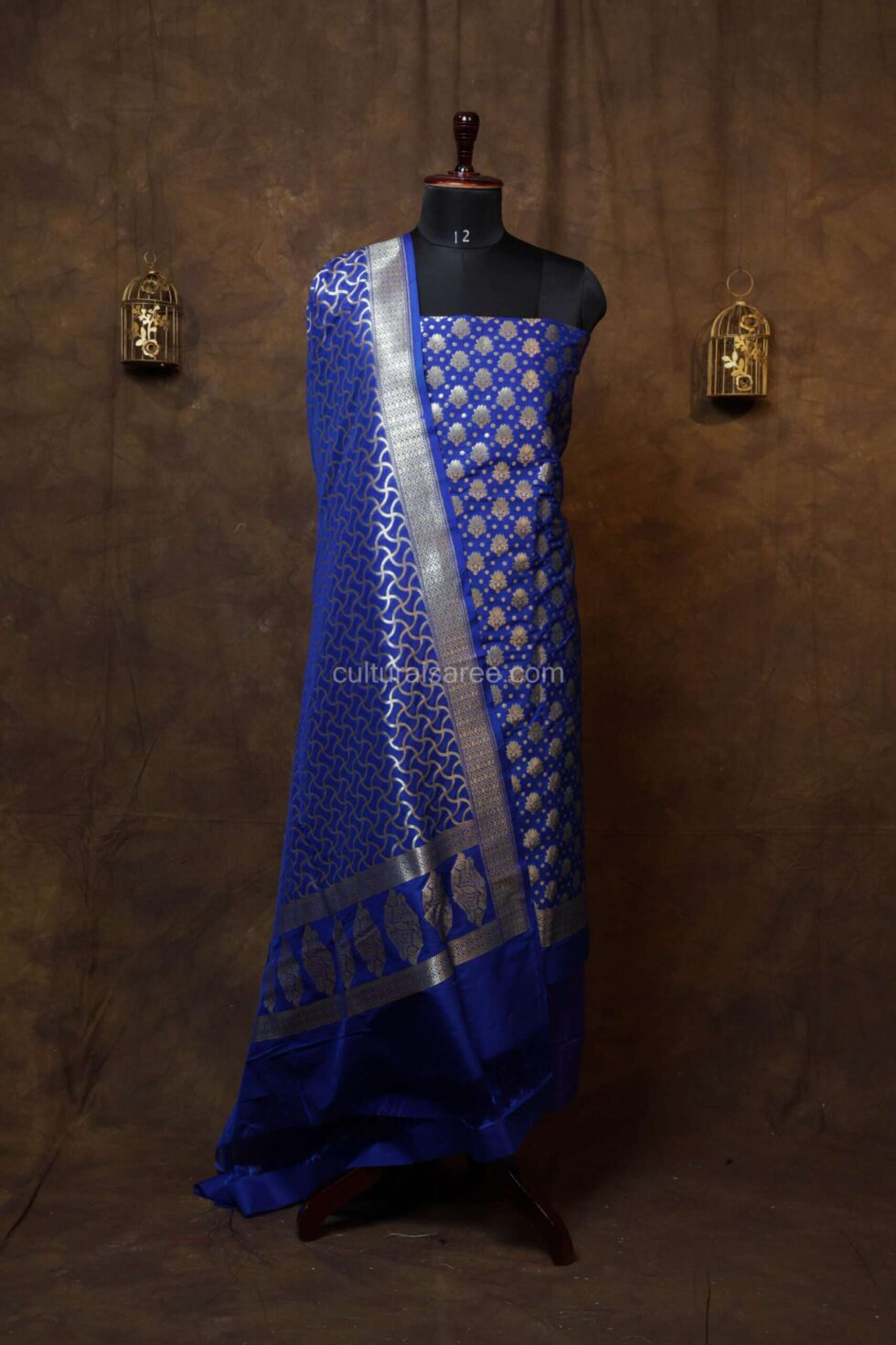 Royal blue banarasi suit