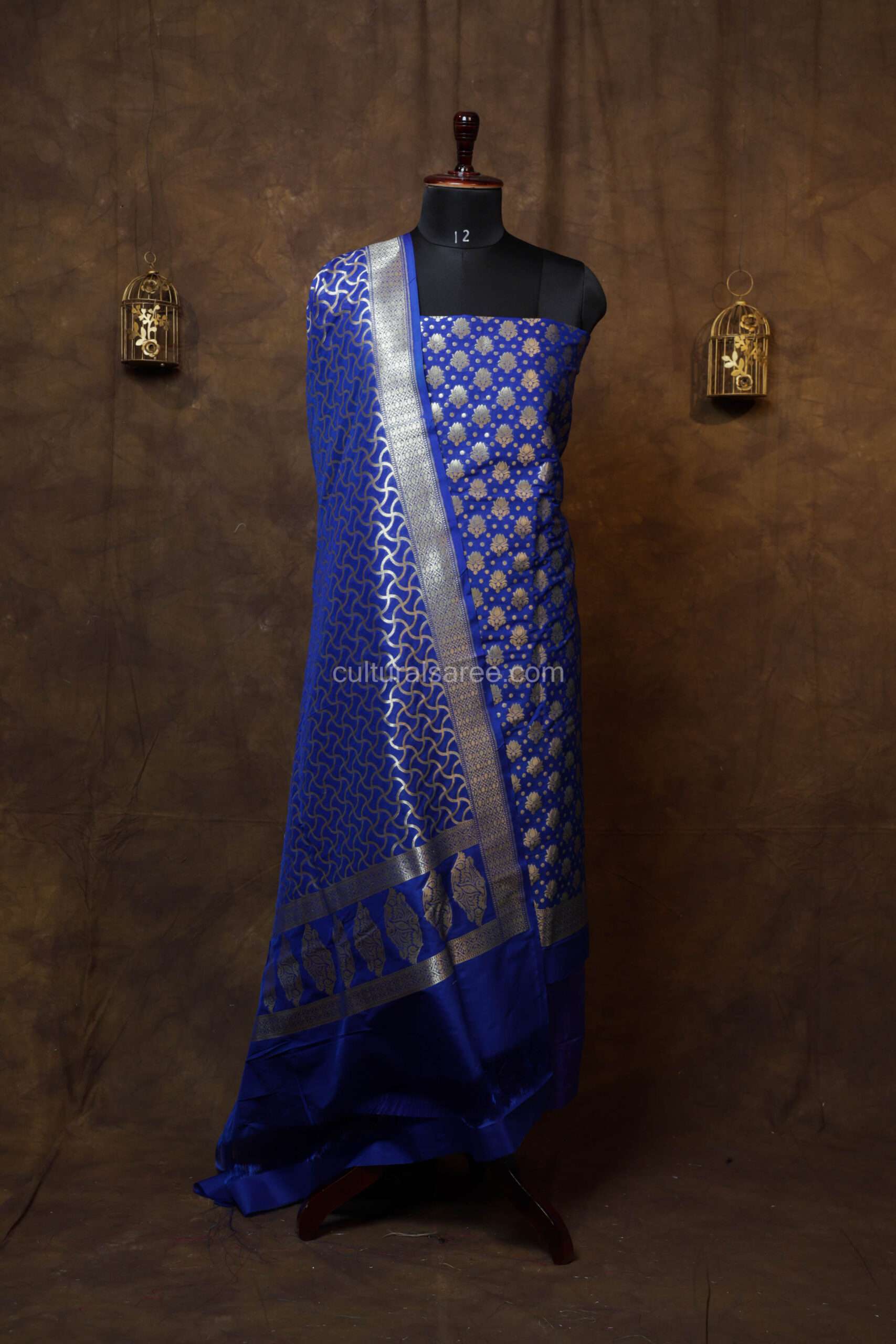 Royal blue banarasi suit