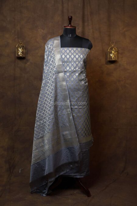 Pastel Blue banarasi silk suit