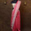 Salmon Pink Zariwork Banarasi Silk Saree
