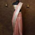 Blossom Pink Zariwork Banarasi Silk Saree