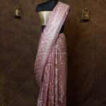 Pastel Pink banarasi silk saree