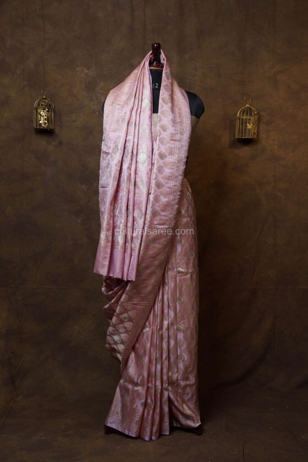 Pastel Pink silk saree