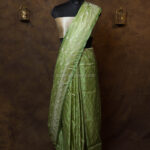 Pastel green banarasi jal silk saree