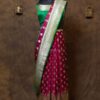 Magenta Minakari Banarasi Satin Saree