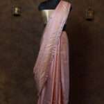 Pastle Pink Tanchoi Saree