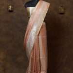 Baby Pink Zariwork Banarasi Silk Saree