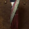Maroon Minakari Banarasi Satin Saree