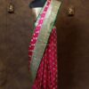 Rani Pink Minakari Banarasi Satin Saree