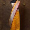 Golden Yellow Minakari Bararasi Satin Saree