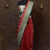 Royal Red Minakari Banarasi Satin Saree