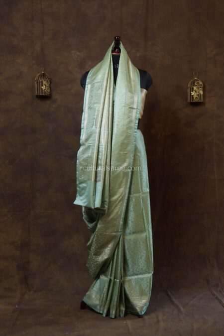 Pastel Green Tanchoi Silk saree