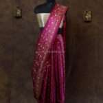 Magenta zariwork banarasi silk saree