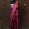 Magenta zariwork banarasi silk saree