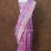 Lavender Banarasi Handloom Silk Saree with Mughal Surayi Buta