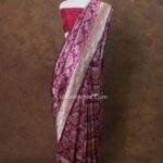 Majenta Banarasi Handloom Deer & Tiger Figure Saree