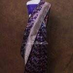 Royal Blue Banarasi Handloom Peacock Figure Minedar Silk Saree