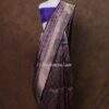 Purple Blue Banarasi Handloom Floral Brocade Jaal Silk Saree