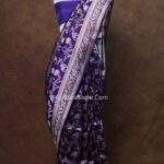 Royal Blue Banarasi Handloom Tiger & Deer Shikargah Figure Silk Saree