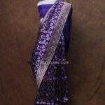 Royal Blue Banarasi Handloom Horse & Elephant Figure Jaal Silk Saree