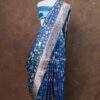 Peacock Blue Banarasi Handcrafted Silk Pichavayi Jaal Saree