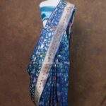Peacock Blue Banarasi Handcrafted Silk Pichavayi Jaal Saree